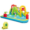 7-in-1 Inflatable Water Slide Kids Splash Pool Bounce House Mega Waterslide Park with 480W Blower for Backyard Family Fun