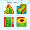 Inflatable Water Slide Bounce House with Climbing Wall and Pool - Bestoutdor