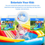 Inflatable Water Slide Bouncy Castle Splash Pool Water Cannon without Blower