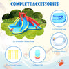 Inflatable Water Slide Crab Dual Slide Bounce House Splash Pool without Blower