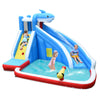 Inflatable Water Slide Shark Bounce House Castle Splashing Pool without Blower