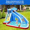 Inflatable Water Slide Shark Themed Bounce House Castle Splash Water Pool without Blower