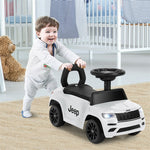 Jeep Kids Ride On Push Car Toddler Sliding Car with Steering Wheel Under Seat Storage