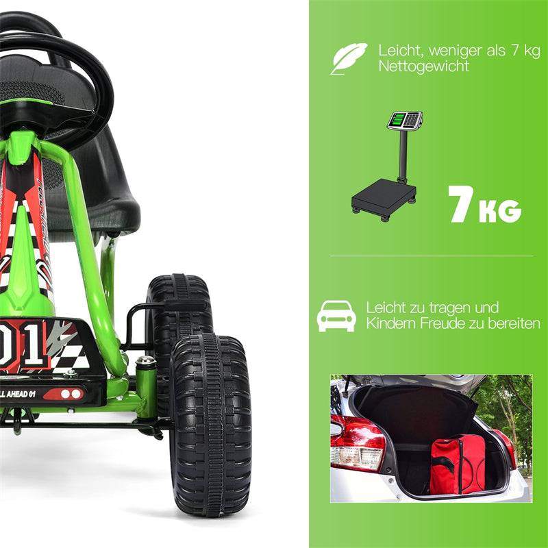 Kids Pedal Go Kart 4 Wheel Pedal Powered Ride On Toy Sale