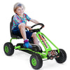 Kids Pedal Go Kart 4 Wheel Pedal Powered Ride On Car Toy with Adjustable Seat & Steering Wheels