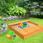 Kids Outdoor Playset Backyard Cedar Sandbox - Bestoutdor