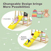 8-in-1 Toddler Indoor Jungle Gym Wooden Climber Playset Kids Montessori Climbing Toys with Slides & Drawing Board Abacus Game