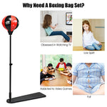 Kids Punching Bag with Boxing Gloves Adjustable Stand Hand Pump