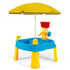 Kids Sand & Water Table Playset with Umbrella and 18 Pcs Accessories