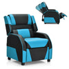 Kids Adjustable Gaming Recliner Racing Style Reclining Gaming Chair PU Leather Gaming Sofa with Headrest & Footrest