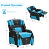 Kids/Youth Adjustable Gaming Recliner Racing Style Game Sofa PU Leather Reclining Gaming Chair with Headrest & Footrest