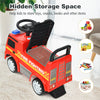 Kids Ride On Fire Truck Mercedes Benz Toddler Sliding Push Car with Seat Storage & Steering Wheel