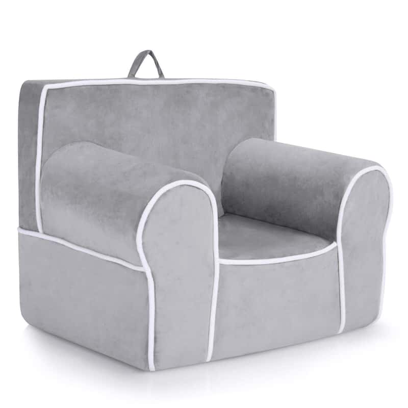 Kids Sofa Foam Filled Toddler Armchair Couch with Removable Washable Velvet Surface for Play Room Nursery