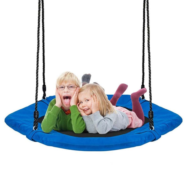 37" Kids Hexagon Tree Swing with Adjustable Hanging Rope - Bestoutdor