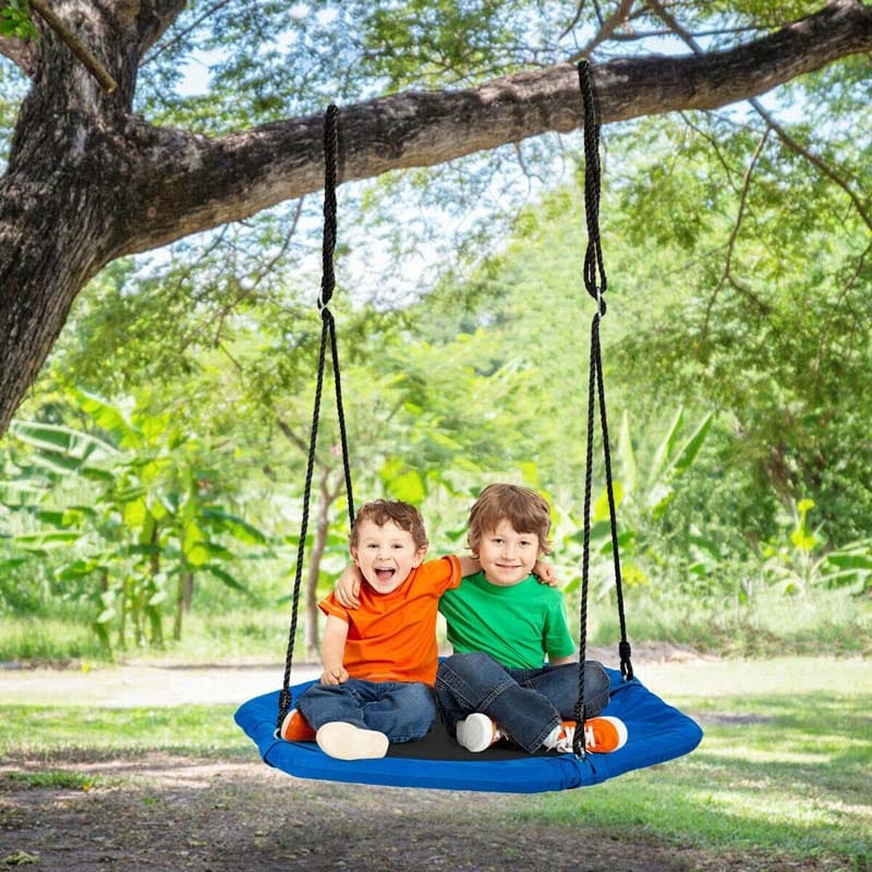 37" Kids Hexagon Tree Swing with Adjustable Hanging Rope