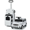 2-in-1 Kids Ride On Suitcase Travel Luggage Licensed Mercedes Benz AMG with Handle