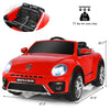 12V Battery Powered Volkswagen Beetle Kids Electric Ride On Car with Remote Control - Oversize