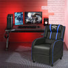 Massage Gaming Recliner Chair Racing Single Recliner PU Leather Home Theater Seating with Remote Control, Side Pocket & Adjustable Footrest