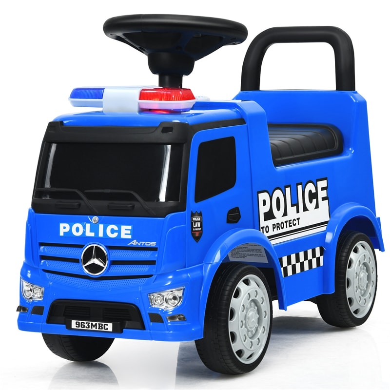 Kids Ride On Push Police Car Licensed Mercedes Benz Toddler Sliding Walking Car with Steering Wheel
