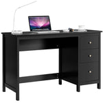 Modern Home Office Computer Desk Writing Study Desk with 3 Drawers & Large Desktop
