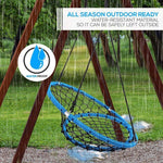 35.5" Inch Kids Indoor Outdoor Round Circle Saucer Swing - Bestoutdor
