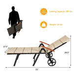 Outdoor Chaise Lounge Chair Rattan Recliner Chair - Bestoutdor