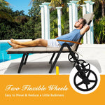 Outdoor Chaise Lounge Chair Rattan Recliner Chair - Bestoutdor