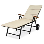 Outdoor Chaise Lounge Chair Rattan Recliner Chair - Bestoutdor