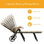 Outdoor Chaise Lounge Chair Rattan Recliner Chair - Bestoutdor