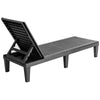 Outdoor Chaise Lounge Lawn Lounge Chair Reclining Patio Chair with 5-Position Adjustable Backrest
