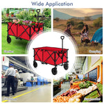Outdoor Collapsible Utility Garden Wagon Cart Trolley Buggy