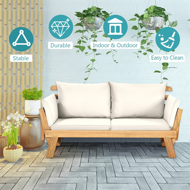 Outdoor convertible discount sofa daybed