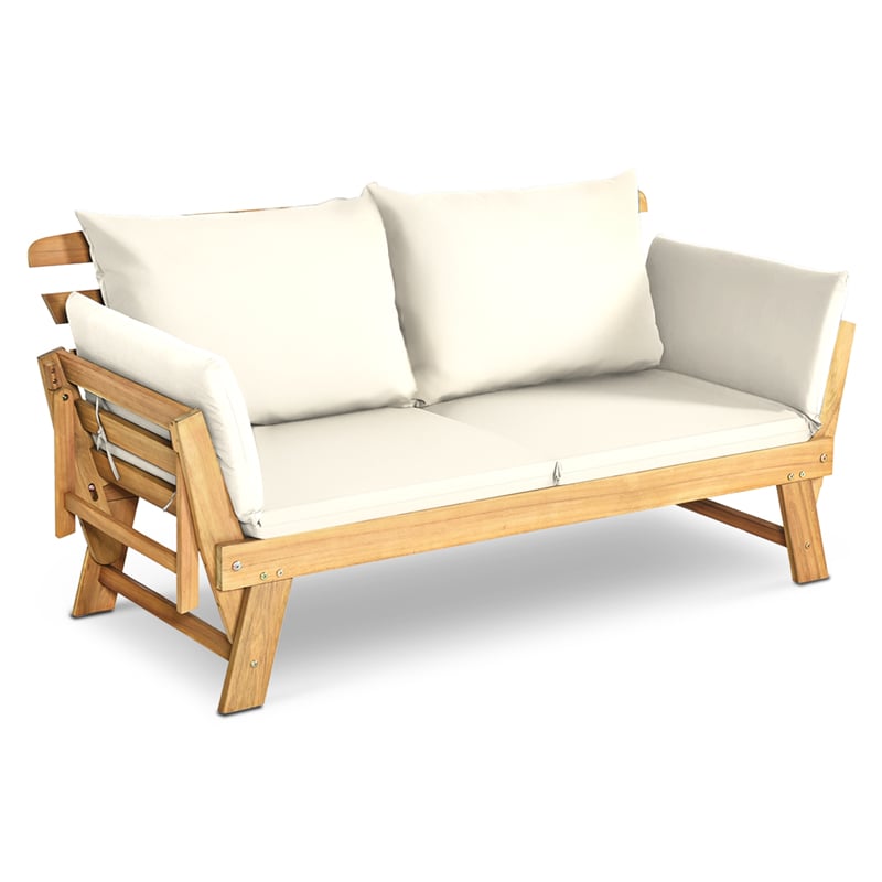 Acacia Wood Daybed Patio Convertible Sofa Bed Sale Reviews