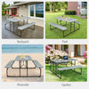 Indoor Outdoor Folding Picnic Table Bench Set Heavy Duty Portable Camping Table with Bench Seats