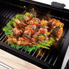 Outdoor BBQ Grill Charcoal Grill Barbecue Pit Patio Cooker with Offset Smoker & 2 Rolling Wheels