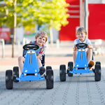 Kids Pedal Go Kart 4-Wheel Pedal-Powered Ride On Car with 2-Position Adjustable Seat