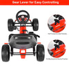 Kids Pedal Go Kart 4-Wheel Pedal-Powered Ride On Car with 2-Position Adjustable Seat
