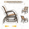 Metal Outdoor Porch Glider Chair Glider Patio Furniture with Breathable Mesh for Backyard Poolside