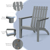 Outdoor Acacia Wood Adirondack Chair Weather Resistant Patio Armchair for Garden Backyard