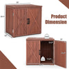 Outdoor Wood Storage Cabinet Garden Tool Shed with Double Doors for Patio Backyard