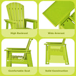 Patio Kids Adirondack Chair Outdoor Chair with Ergonomic Backrest