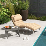 Patio Folding PE Rattan Wicker Side Table Outdoor Coffee Table Poolside Garden Lawn Bistro Furniture