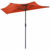 9 FT Half Round Patio Umbrella Outdoor Market Umbrella Sunshade Umbrella for Bistro Wall Balcony Door Window