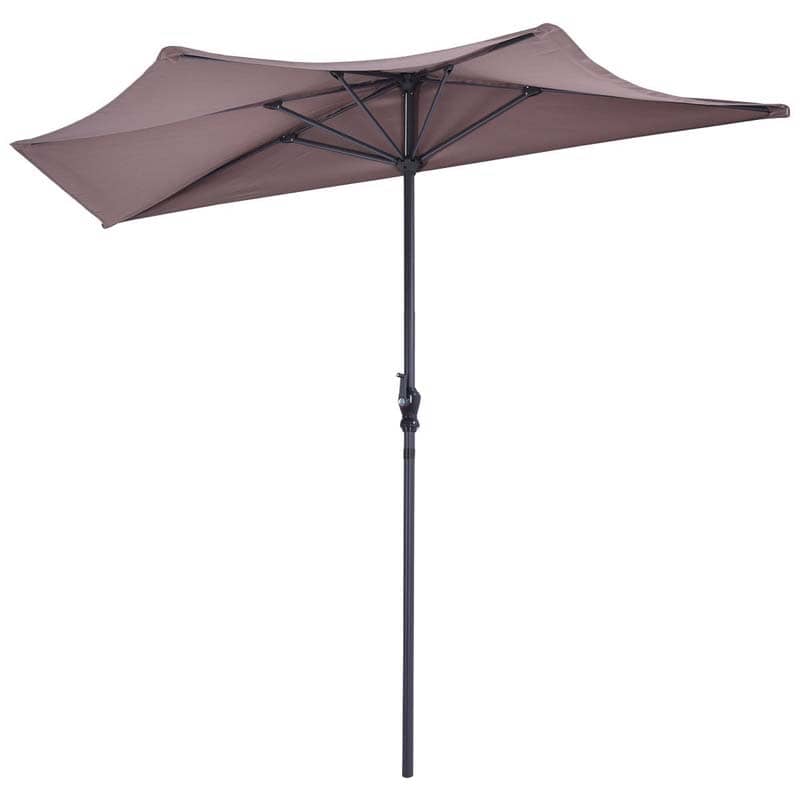 9 FT Patio Bistro Half Round Umbrella without Weight Base