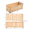 Portable Folding Wood Raised Garden Bed Planter Box Flower Bed - Bestoutdor