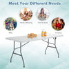 Heavy Duty Folding Table Portable Camping Picnic Dining Table with Carrying Handle
