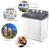 Portable Washing Machine Semi-Automatic 20Lbs Capacity Twin Tub Washer Spin Dryer Combo with Inlet and Drain Hose