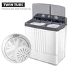 Portable Washing Machine Semi-Automatic 20Lbs Capacity Twin Tub Washer Spin Dryer Combo with Inlet and Drain Hose