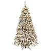 Pre-Lit PVC Snow Flocked Artificial Christmas Tree with LED Lights