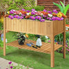 Raised Garden Bed Stand Elevated Wood Planter Box Shelf
